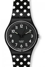 Swatch Saat Black Suit Dots Saat Swatch Watch Polka Dots Fashion Polka Dots