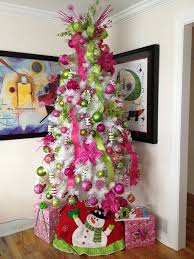 Decorative White Christmas Trees My White Tree With Hot Pink And Light Green Christma White Christmas Trees Colorful Christmas Tree Pink Christmas Tree