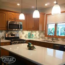There are a few important elements in creating a space that's bright and airy. Kitchen Makeover Without Painting Your Cabinets Julep Tile Company