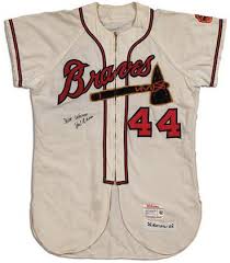 Born henry louis aaron on february 5, 1934, in a poor black section of mobile, alabama, called down the bay, hank aaron was the third of eight children born to estella and herbert aaron, who. 1962 Hank Aaron Uniform Sells For 85 237