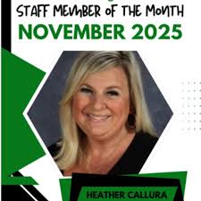 Congratulations to Mrs. Matos! She was selected as the November Staff of  the Month for exemplifying the character trait of Empathy.