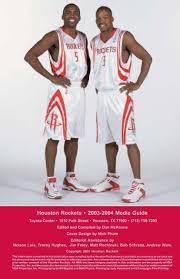 Rockets and wizards trade westbrook and wall as davis nears $190m lakers deal. Houston Rockets 2003 2004 Media Guide Nba Media Central