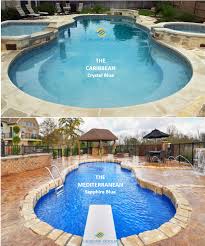 Do You Prefer The Caribbean Or The Mediterranean Leisure Pools Composite Fiberglass Swimming Pools Both Offer B Leisure Pools Backyard Pool Designs Pool