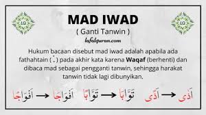 Ada 2 huruf mad layyin yaitu و dan ي sukun. Mad Iwad Adalah Arti Contoh Mad Iwad Dan Hukumnya