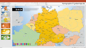 Wie viele nachbarländer hat deutschland? D A Ch Powerpoint Karte Deutschland Austria Schweiz