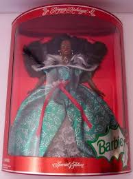1995 Black African American Happy Holidays Barbie Doll Special Edition In Box Holiday Barbie Dolls Holiday Barbie Happy Holidays Barbie
