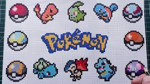 ✏ How to draw pokemon in pixelart / easy drawing pixel ✏ - YouTube