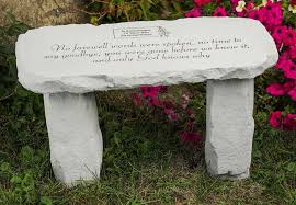 Add A Special Touch To A Garden With The Personalized Memorial Bench Those We Love Made In The Usa Memorial Benches Personalized Garden Stones Farewell Words