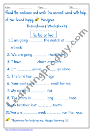 homophones worksheets archives learningprodigy