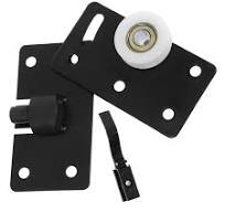 Black Stainless Steel Sliding Door Rollers for Closet Doors, Quiet Smooth ,  1 Set Replacement Wheels