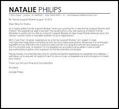 Family Support Worker Cover Letter Sample Cover Letter Templates Examples