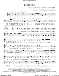 Dragons Believer Sheet Music For Ocarina Solo Pdf Interactive .streaming imagine dragon believe liryc hanya di owlagu.