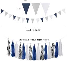 With over 1 million happy flower customers we deliver flowers, same day across the us. Buy Navy Blue White Silver Party Decoration Kits 23pcs Paper Flowers Banner Flags Circle Banner Tassel Garland Birthday Bachelorette Boy Baby Shower Gender Reveal Graduation Decorations Lasting Surprise Online In Germany B098n8p417