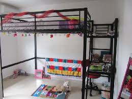 Alexy lit mezzanine 2 places noir avec plateforme decoration lit enfant convertible fly pour surprendre mezzanine 2 places lit Lit Mezzanine