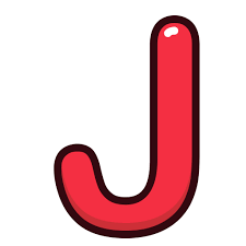 Illustration about cute and colorful alphabet letter j with set of illustrations and words printable sheet. J Letter Red Alphabet Letters Icon