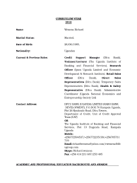 I was trained in analyzing tax policies. How To Write A Curriculum Vitae In Uganda
