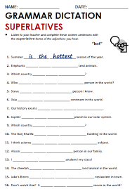 Superlatives Present Continuous Tense English Grammar Exercises English Grammar