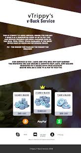 Enjoy a vbuck unique and secure experience without problems or banning your account. Selling 40500 V Bucks All Platforms 1 60 Minutes Verfied Trippy S Vbuck Service All Platforms Discord Playerup Worlds Leading Digital Accounts Marketplace