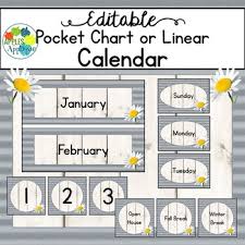 Classroom Calendar In Farmhouse Theme