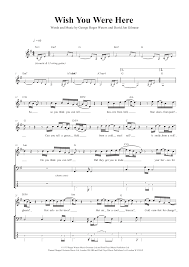 Wish You Were Here Sheet Music Pink Floyd Bass Guitar Tab Pink Floyd Sheet Music Here Lyrics