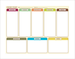 13 Sample Weekly Chore Chart Templates Free Sample