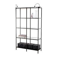 Vittsjo Shelf Unit Black Brown Glass Width 39 3 8 Ikea In 2020 Shelving Shelving Unit Cheap Bookcase