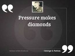 Share it with your friends! Pressure Makes Diamonds Inspirational Quote By George S Patton