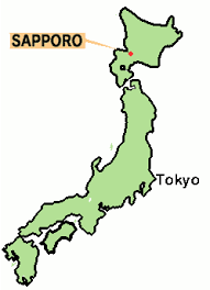 Change map scale with a slider on the left or using your mouse wheel. Sapporo Map