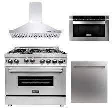 We take pride in our products, and. Zline 4 Piece Appliance Package 36 Dual Fuel Range Dishwasher Microwave Drawer Home Outlet Direct