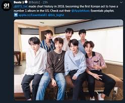 Bts Made Chart History In 2018 Becoming The First Korean