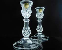 Antique lead crystal candle holders. Pin On Dishes China