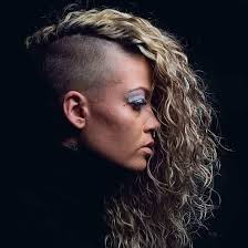1.17 updo for short thick curly hair. Curly Hair One Side Shaved Novocom Top