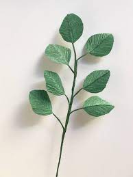 Crepe Paper Silver Dollar Eucalyptus Single Stem Leaves Etsy Crepe Paper Flowers Tutorial Paper Flowers Giant Paper Flowers
