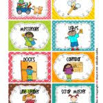 Free Printable Preschool Chore Charts Chores Job Chart