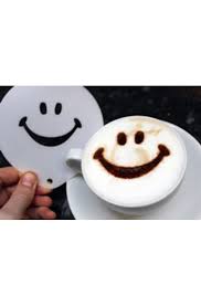 Delidrinks Pochoir Pvc Blanc Smiley Decorations De Cafe Mousse De Lait Pochoir
