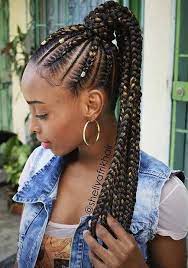 Top Braided Ponytail Hairstyles 2019 For Black Women Braids Braided Ponytail Hairstyles Hair Styles African Braids Hairstyles