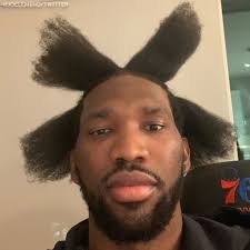 Day 5 of no NBA and Joel Embiid is trying new hairstyles