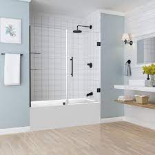 Your side bar is sitting on shower pan, the top bar should not be loose, therefore pushing side bars, the screws literally just need to make sure the side bar stays on the wall/tile. The Best Glass Shower Doors For Your Tub Trubuild Construction