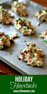 White Chocolate Peanut Holiday Haystack Cookies Recipe Cookies Recipes Christmas Christmas Cooking Xmas Cookies