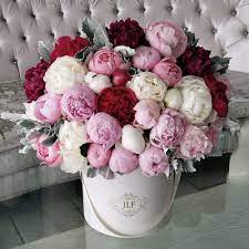 Lilies, orchids, roses, and gerberas. Jlf Multicolor Peony Box Jlf Los Angeles