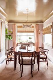 Forget Accent Walls Statement Ceilings Are The New Hot Trend Pink Dining Rooms Dining Room Ceiling Painted Ceiling