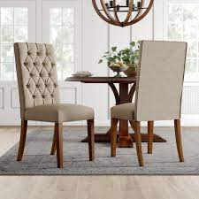 Get great deals on tufted dining chairs. Bedias Tufted Upholstered Solid Back Side Chair Reviews Birch Lane