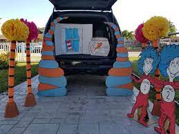 Diy Cat In The Hat Themed Birthday Decor Trunk Or Treat Halloween Trunk Or Treat Halloween Trunk Or Treat Ideas
