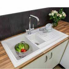 Undermount ceramic kitchen sinks uk govt online portal : Reginox Rl301cw Kitchen Sink 1 5 Bowl White For Sale Online Ebay