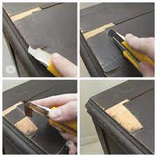 If your repair is in a spot where strength is needed, like where a hinge is located, wood filler will. How To Fix Peeling Or Chipped Veneer Salvaged Inspirations