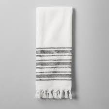 Black And White Striped Hand Towels Bath Towel With Tassel Black White Hearth Hand With Magnolia Image 1 Of 2 White Hand Towels Hearth Hand With Magnolia Hearth And Hand Target