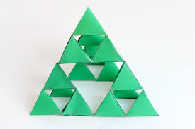 Learn how to make a cool fractal pattern by cutting and folding some paper. Sierpinski Fractal Triangle Holiday Math Art For Kids