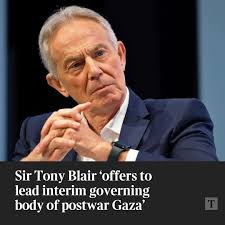 Sir Tony Blair is understood to have offered to lead the interim governing  body of Gaza after presenting his plans to President Trump last month. 🔗  Tap the link in the comments