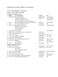 Check spelling or type a new query. Rundown Acara Family Gathering