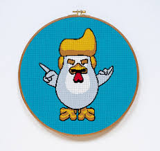 A tiny helper app for drawing cross stitch patterns. Donald Trump Chicken Digital By Stitches Of Creation On Zibbet